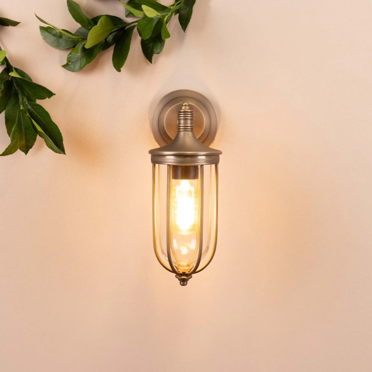 Hampstead Outdoor Wall Lamp | Brass - Image 3