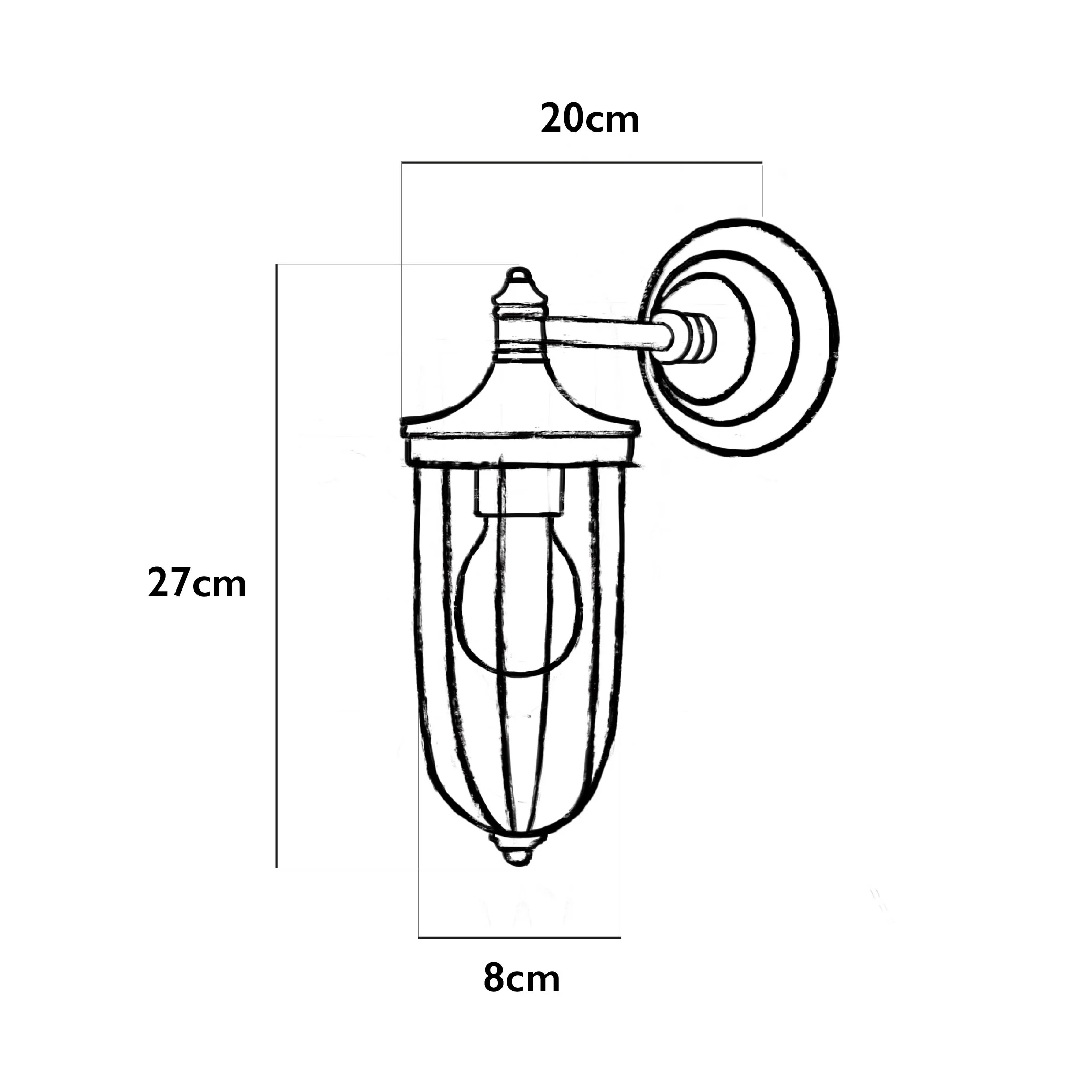 Hampstead Outdoor Wall Lamp | Brass - Image 6
