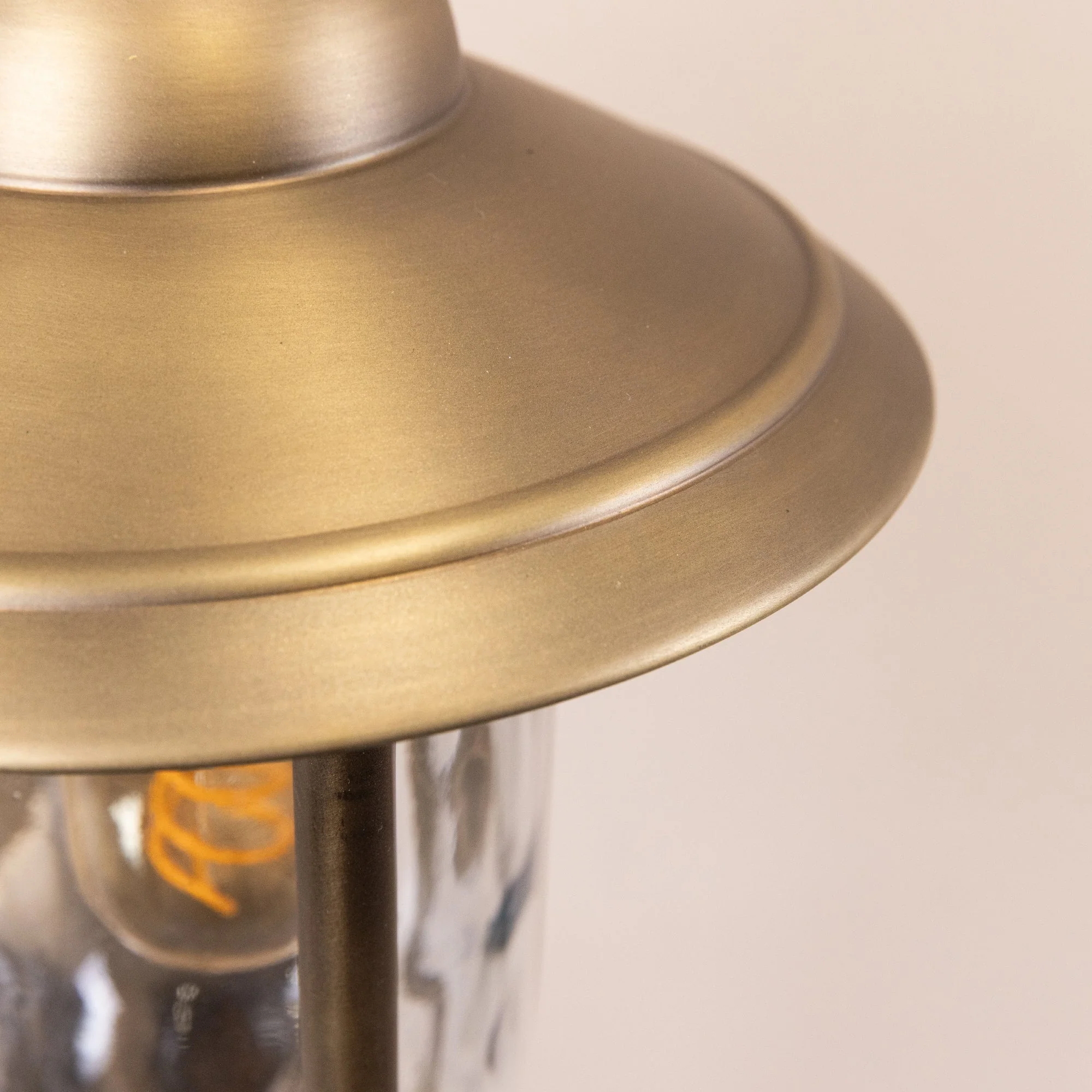 Kensington Outdoor Wall Lamp Lantern | Brass - Image 5
