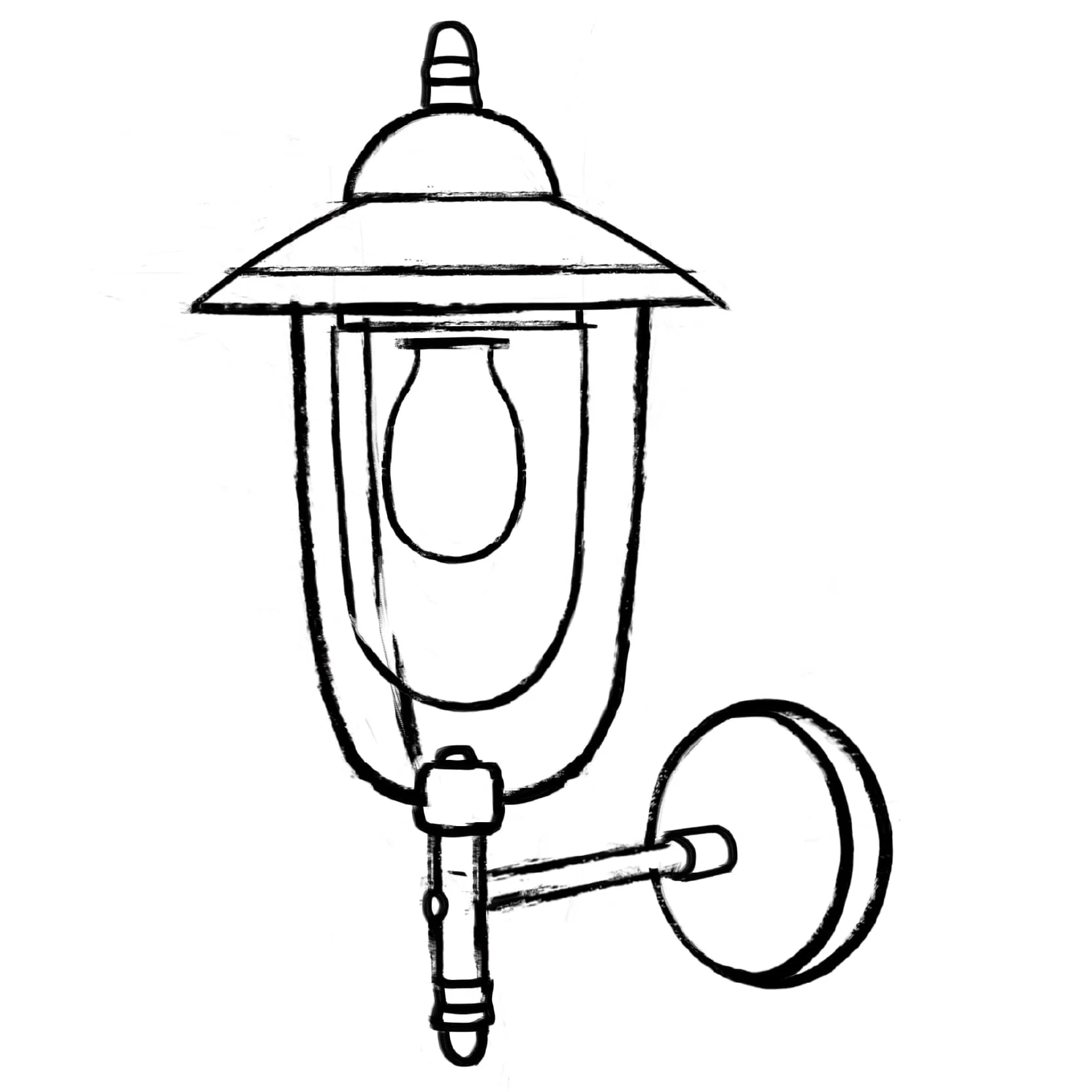 Kensington Outdoor Wall Lamp Lantern | Brass - Image 6