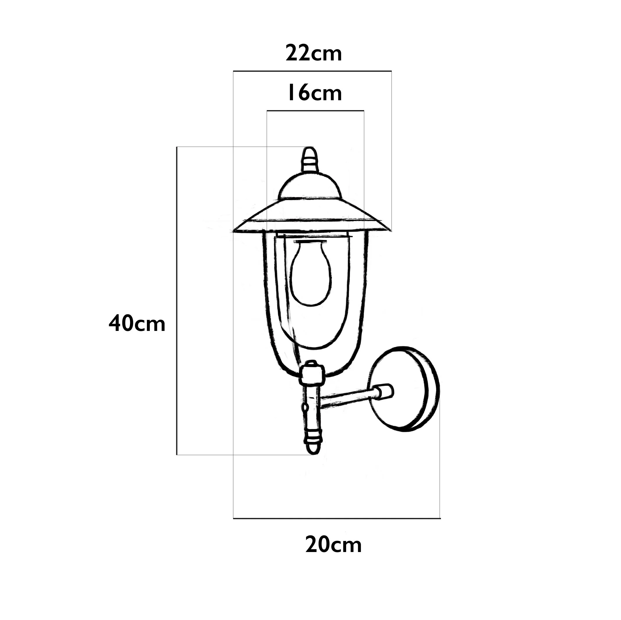 Kensington Outdoor Wall Lamp Lantern | Old Iron - Image 6