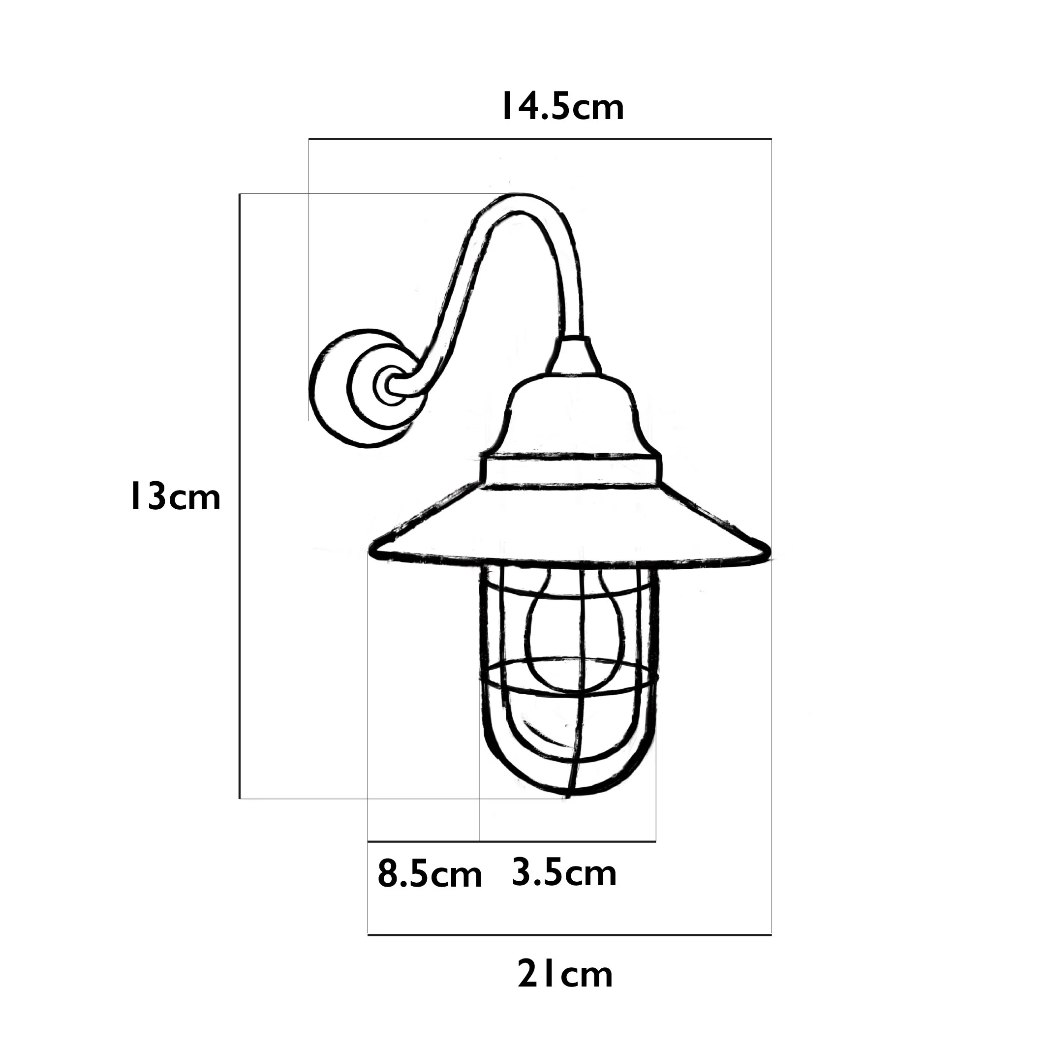 Portloe Swan Neck Lantern | Brass - Image 6