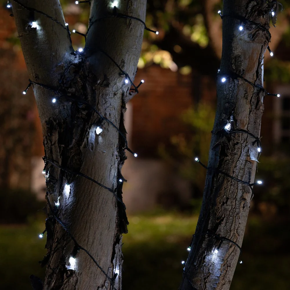 Lyra Solar Fairy Lights - 200 White LEDs - Image 4