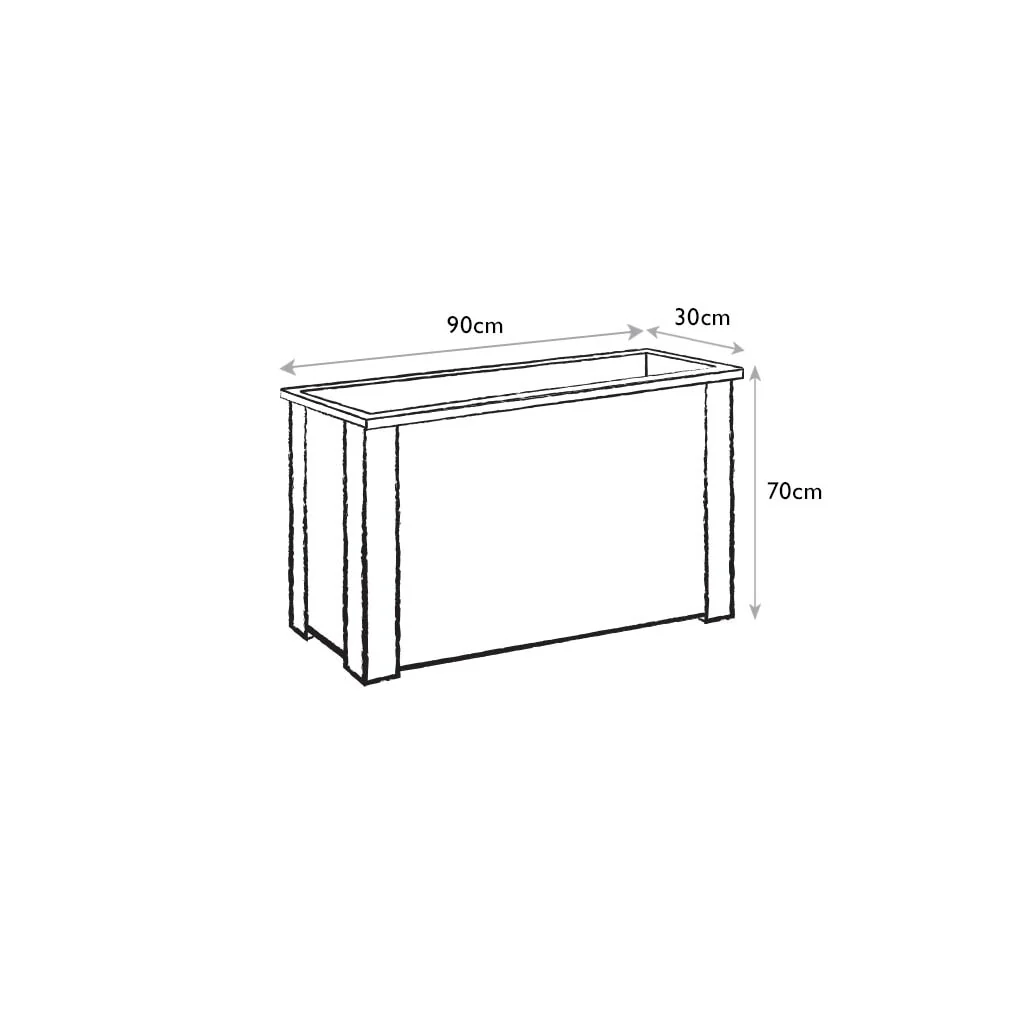 Vintage Zinc Tall Trough Planter - Image 5